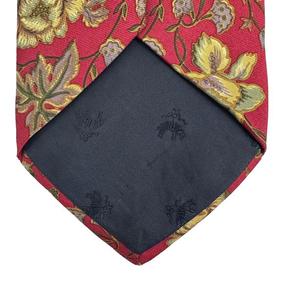BROOKS BROTHERS MEN'S TIE RED/FLORAL - Picture 6 of 7